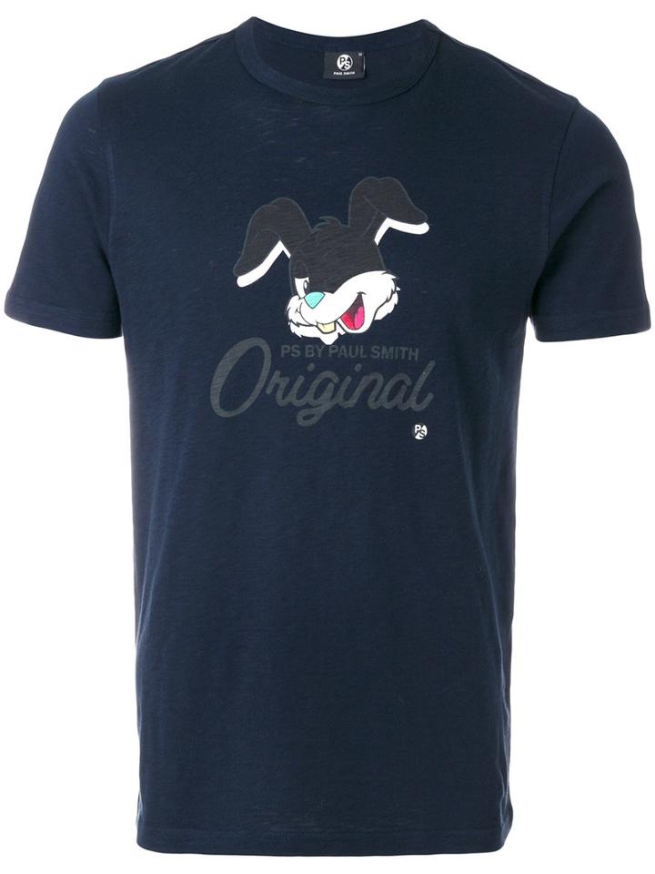 Paul Smith - Bunny Logo T-shirt - Men - Cotton - L, Blue, Cotton