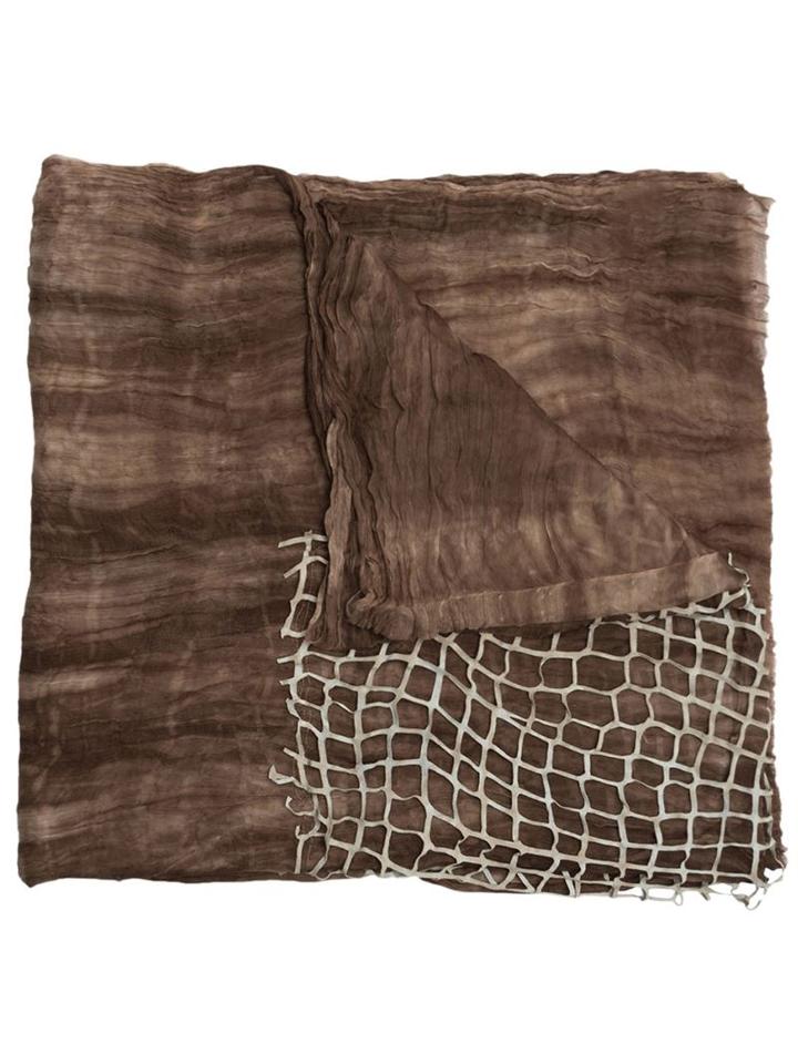 Cutuli Cult Eye Scarf, Adult Unisex, Brown, Silk/leather