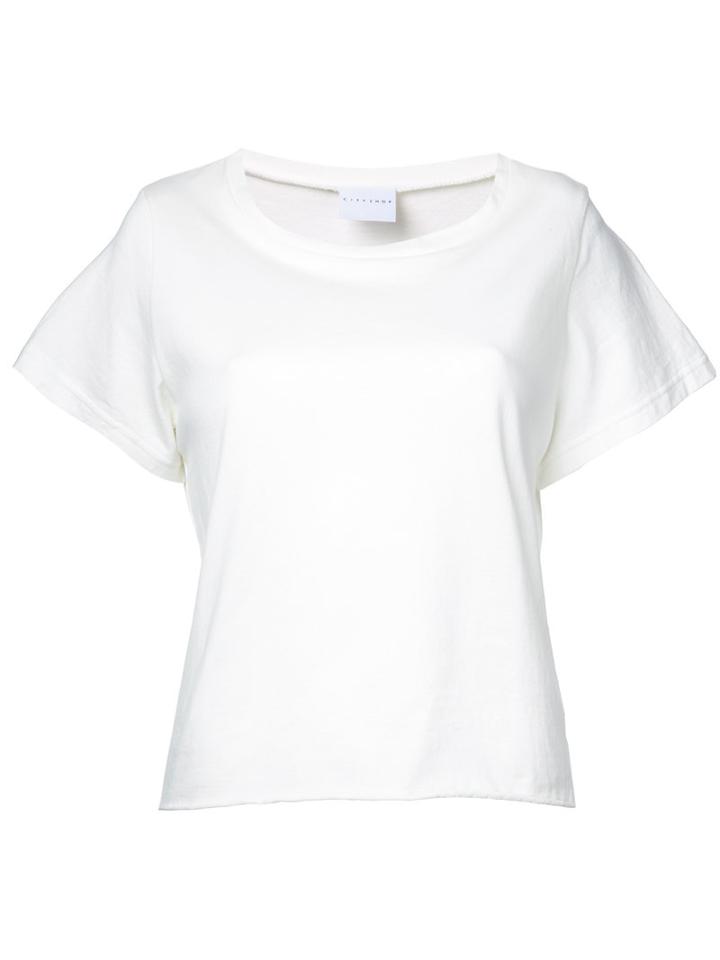 Cityshop Round Neck T-shirt, Women's, White, Cotton