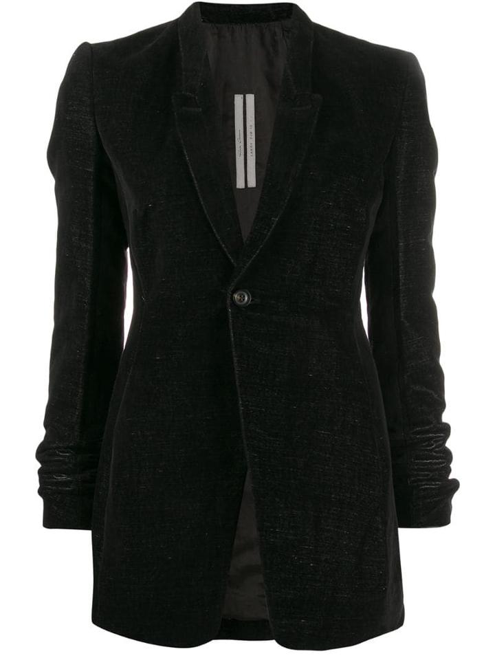 Rick Owens Slim-fit Below-the-hip Blazer - Black
