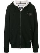 Neighborhood Logo Zipped Hoodie - Black