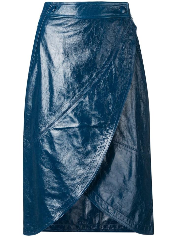 Givenchy Wrap-around Midi Skirt - Blue