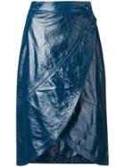 Givenchy Wrap-around Midi Skirt - Blue