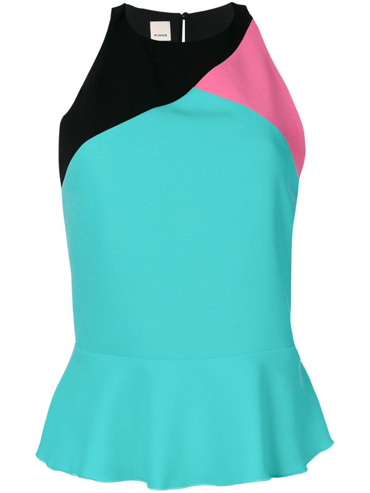 Pinko Colour Block Tank Top - Green