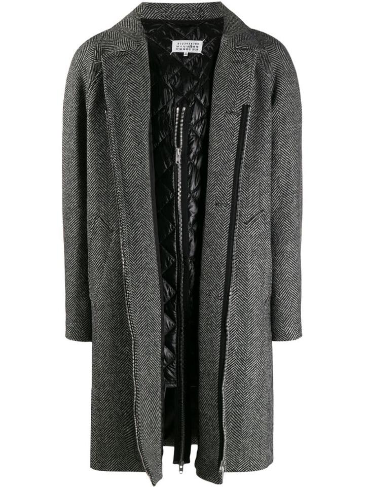 Maison Margiela Herringbone Coat - White