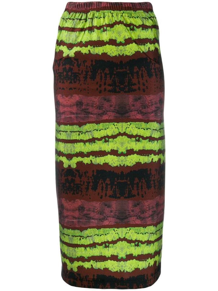 Barbara Bologna Tie-dye Midi Skirt - Brown