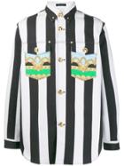 Versace Striped Denim Shirt - White