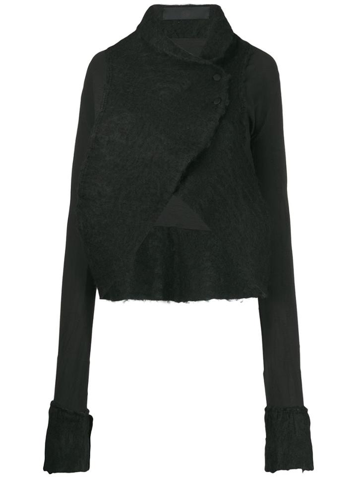 Marc Le Bihan Panelled Felt Jacket - Black