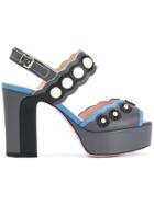 Fendi Embellished Sling-back Sandals - Multicolour