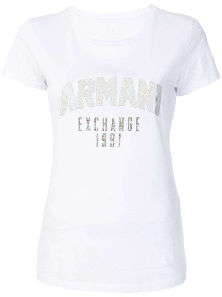 Armani Exchange Printed T-shirt - White