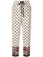 Red Valentino Floral Drawstring Trousers - Nude & Neutrals