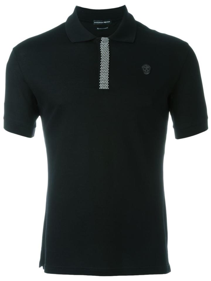 Alexander Mcqueen Studded Placket Polo Shirt