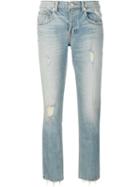 Adaptation Straight Cropped Jeans, Women's, Size: 29, Blue, Cotton/spandex/elastane