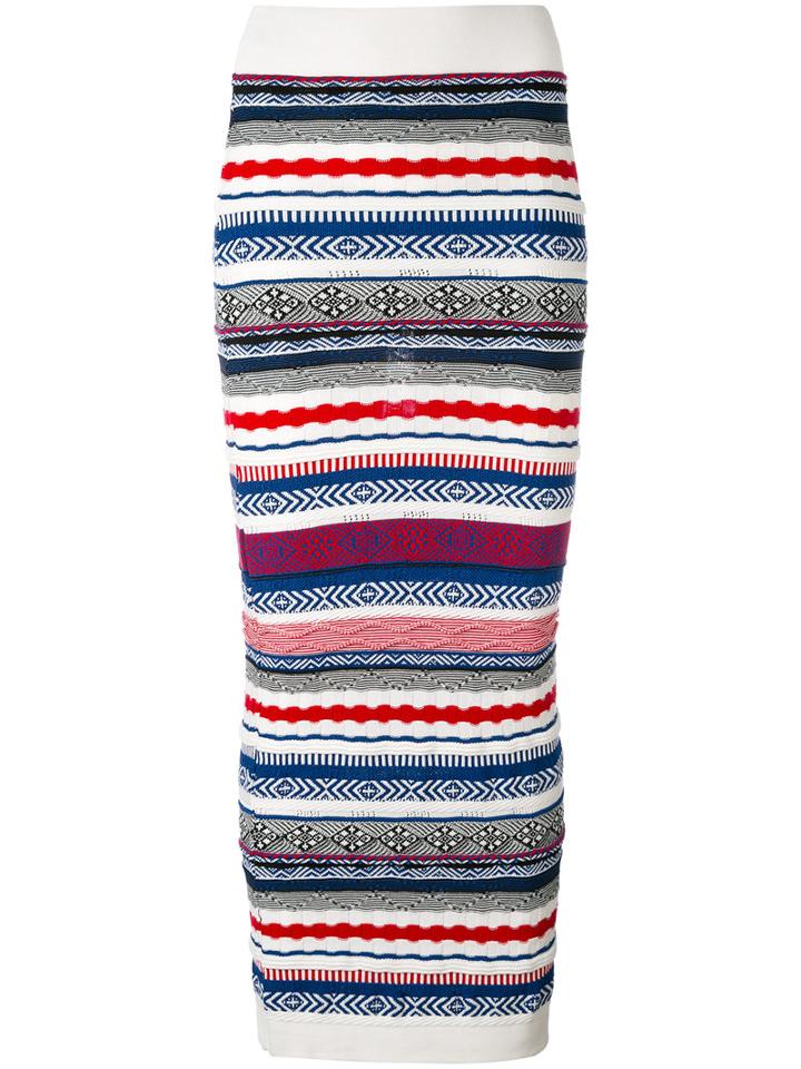 Laneus - Long Knitted Skirt - Women - Polyester/viscose - 42, White, Polyester/viscose