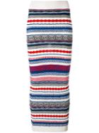 Laneus - Long Knitted Skirt - Women - Polyester/viscose - 42, White, Polyester/viscose