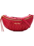 Miu Miu Ribbed Belt Bag - Red