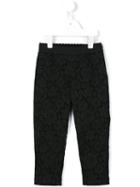 Dolce & Gabbana Kids Floral Jacquard Trousers, Girl's, Size: 10 Yrs, Black