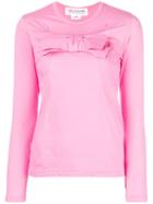 Comme Des Garçons Girl Bow-detail Fitted Sweater - Pink