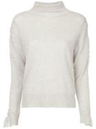 Onefifteen Lace Panel Sweater - Grey