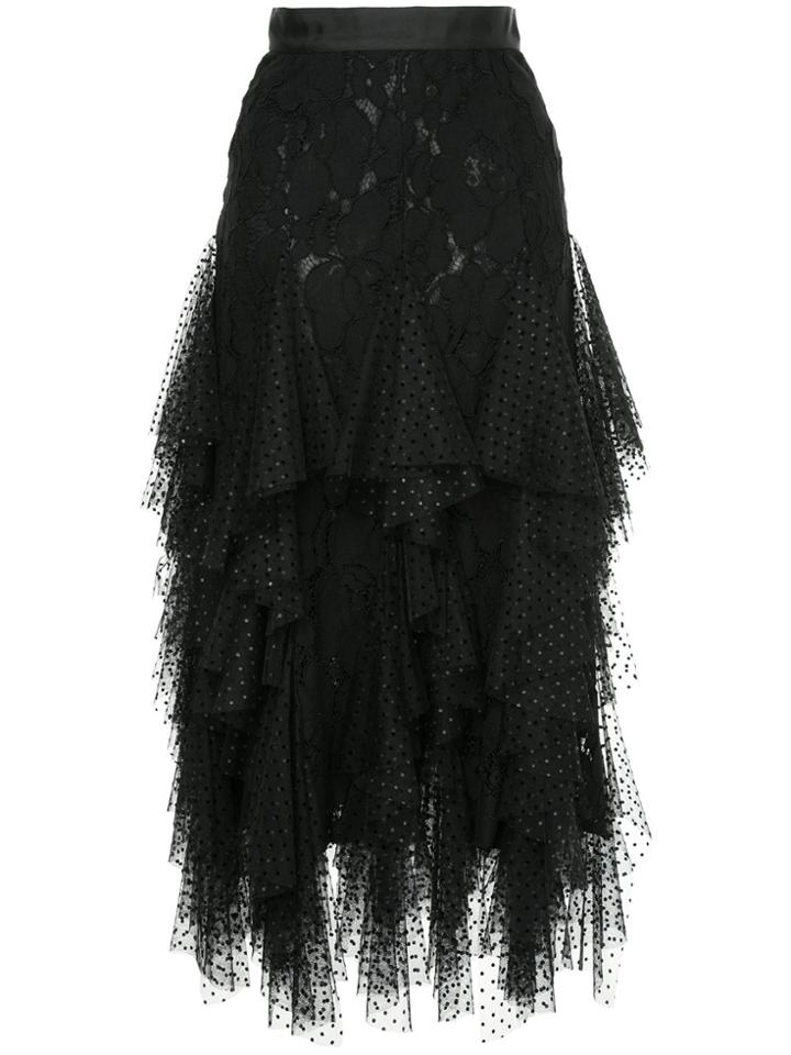 Romance Was Born Fantasy Ruffle Skirt - Black