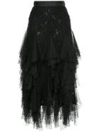 Romance Was Born Fantasy Ruffle Skirt - Black