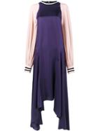 Roksanda - Asymmetric Hem Maxi Dress - Women - Silk - 12, Pink/purple, Silk