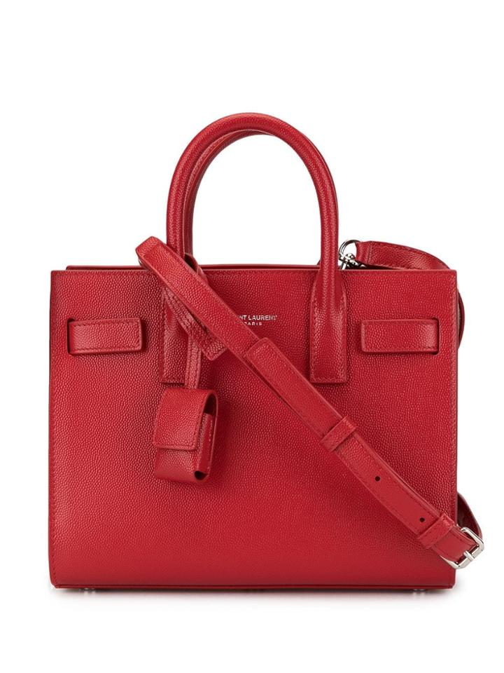 Saint Laurent Nano Sac De Jour Tote - Red