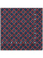 Gucci Gg Bridal Strap Print Scarf - Blue