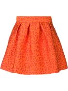 P.a.r.o.s.h. Leopard Patterned Mini Skirt - Orange