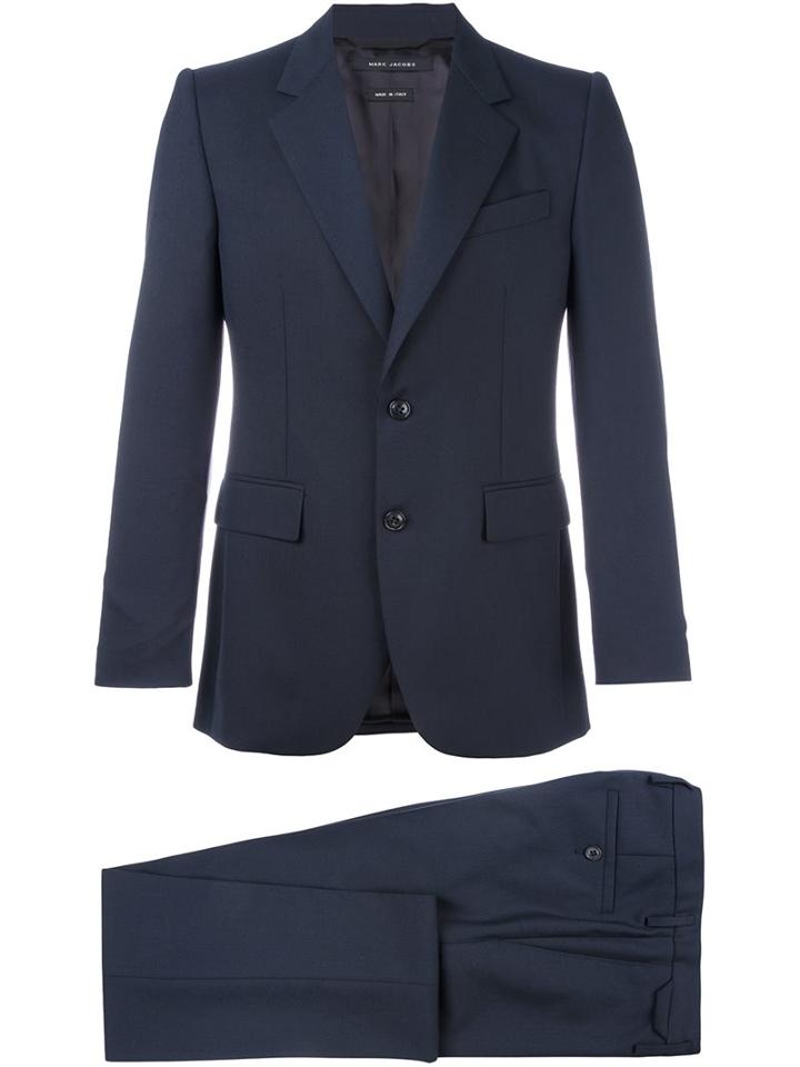 Marc Jacobs Two Piece Suit, Men's, Size: 52, Blue, Viscose/virgin Wool