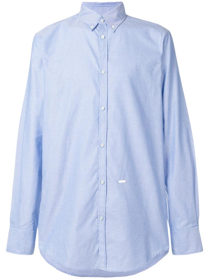 Dsquared2 Plain Button Shirt - Blue