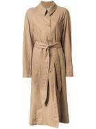 Lemaire Classic Overcoat, Women's, Size: 38, Brown, Polyamide/polyurethane/wool