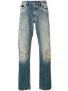 Ck Jeans Stonewashed Straight-leg Jeans - Blue