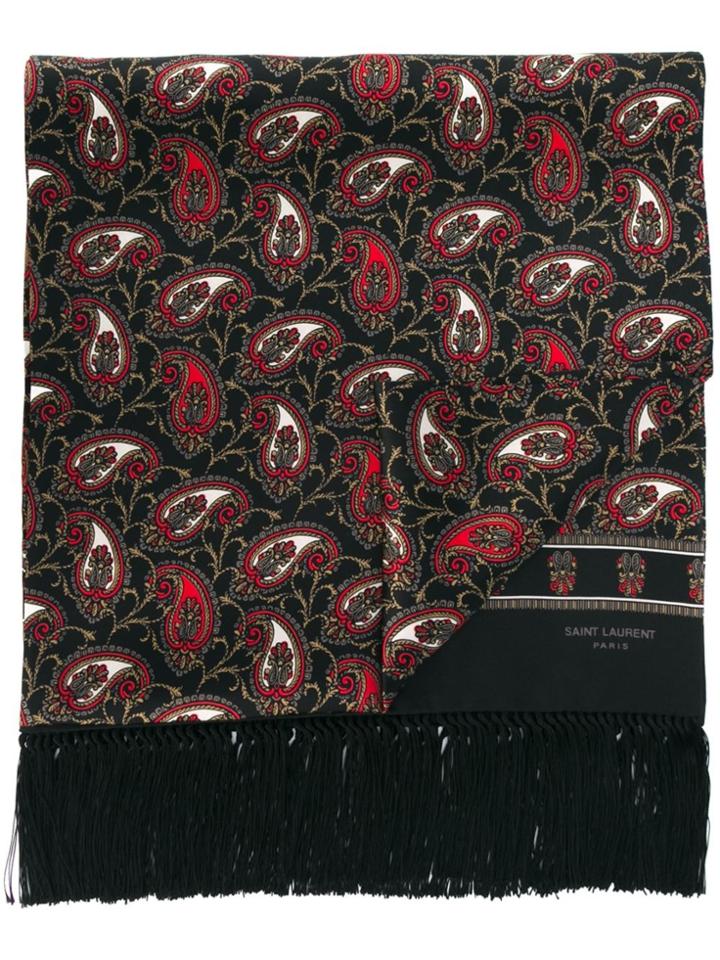 Saint Laurent Paisley Print Scarf - Multicolour