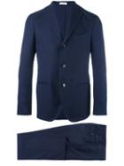 Boglioli Two Piece Suit, Size: 46, Blue, Cotton/virgin Wool/acetate/cupro