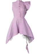 Natasha Zinko Deconstructed Gingham Dress - Purple