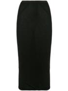 Rick Owens Lilies Fitted Pencil Skirt - Black