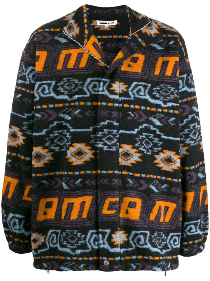 Mcq Alexander Mcqueen Navajo Knit Logo Jacket - Black