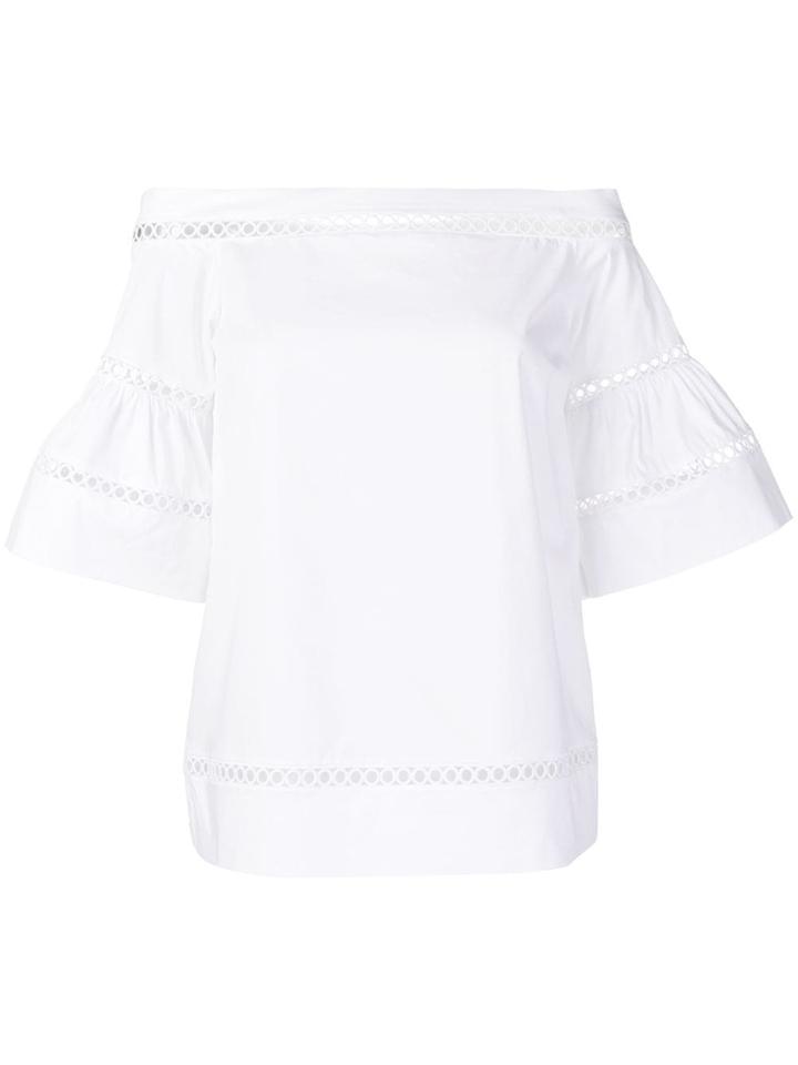 Michael Michael Kors Embroidered Off Shoulder Blouse - White