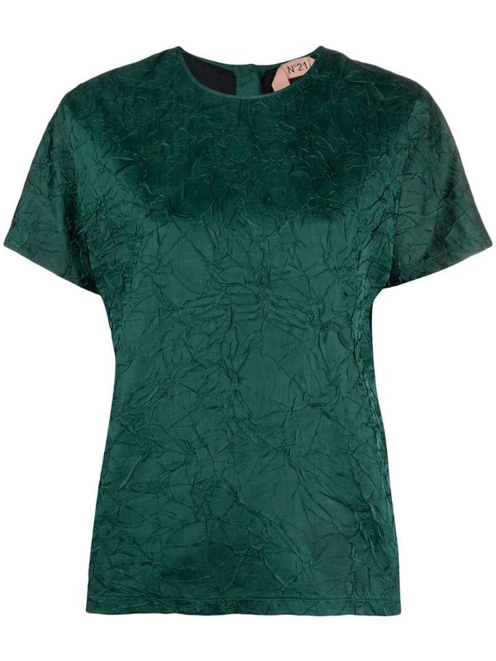 Nº21 Crinkled Effect Blouse - Green