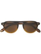 Garrett Leight Harding Aviator-style Sunglasses - Brown