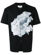 Maison Margiela Printed T-shirt, Men's, Size: 54, Black, Cotton