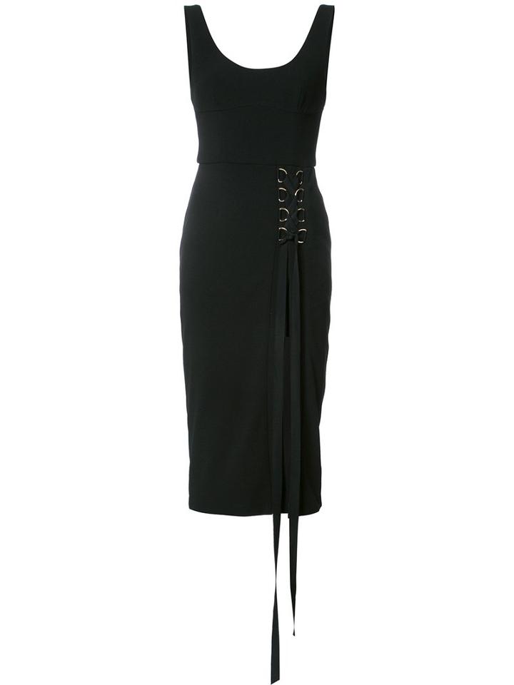 Rebecca Vallance Billie Laced Midi Dress, Women's, Size: 6, Black, Polyester/spandex/elastane