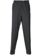 Pt01 - Star Detail Trousers - Men - Polyester/virgin Wool - 48, Grey, Polyester/virgin Wool