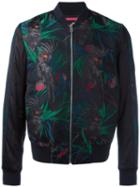 Ps By Paul Smith - Macaw Print Bomber Jacket - Men - Cotton/polyester/rayon/wool - M, Black, Cotton/polyester/rayon/wool