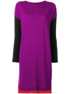 Pierantoniogaspari Contrasting Panels Dress - Purple