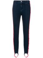 Msgm Stretch Denim Stirrup Jeans - Blue