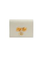 Gucci Leather Card Case With Bow - White