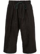 Kazuyuki Kumagai Drawstring Shorts, Men's, Size: 2, Grey, Cotton