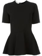 Stella Mccartney 'mirella' Skirt Accent Top, Women's, Size: 38, Black, Spandex/elastane/wool